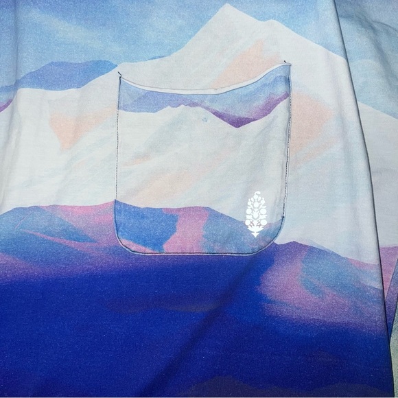 Free People Hot Shot Hooded Printed hoodie Mountain Mist Combo set size M - Picture 3 of 16